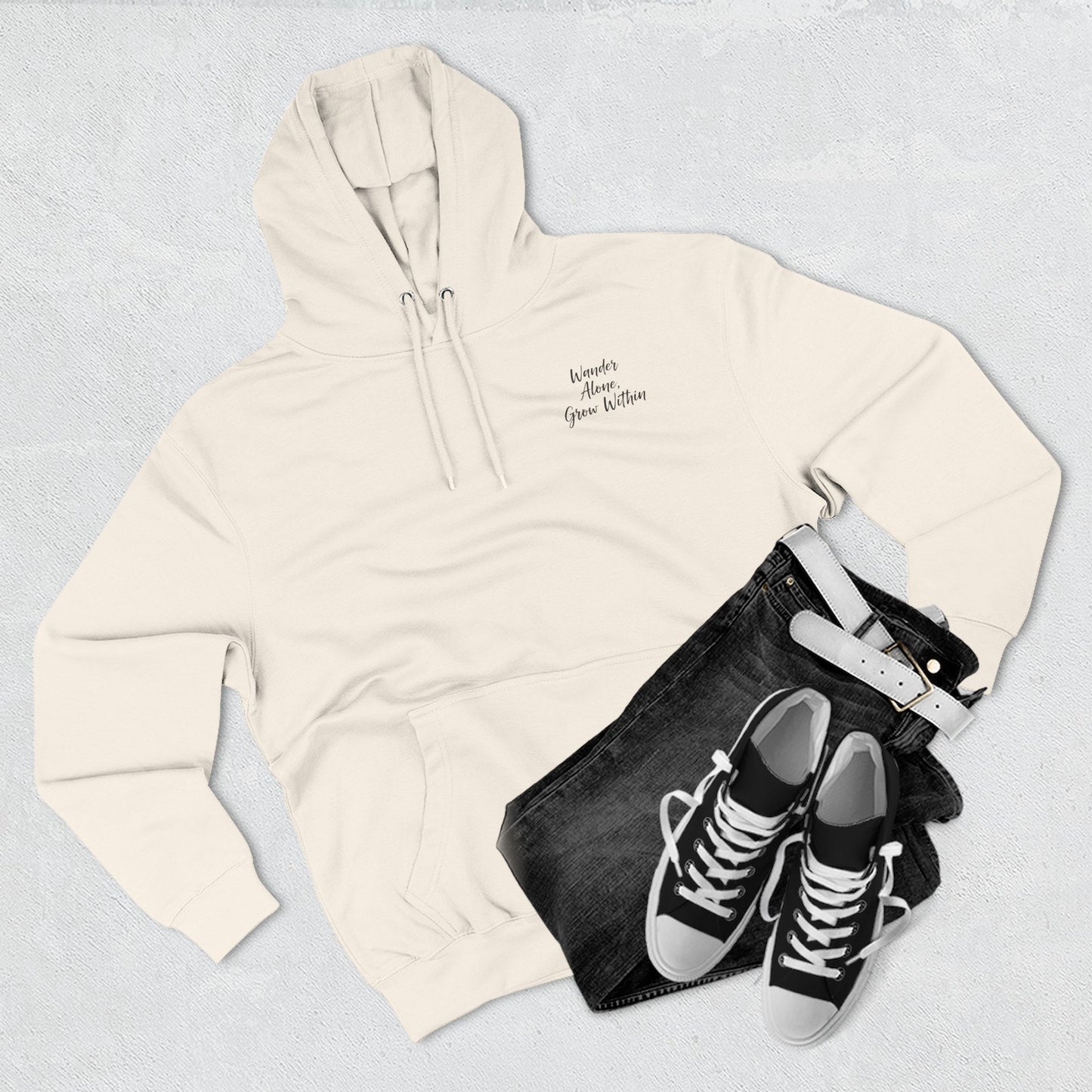 Wander Alone, Grow Within - Fleece Hoodie