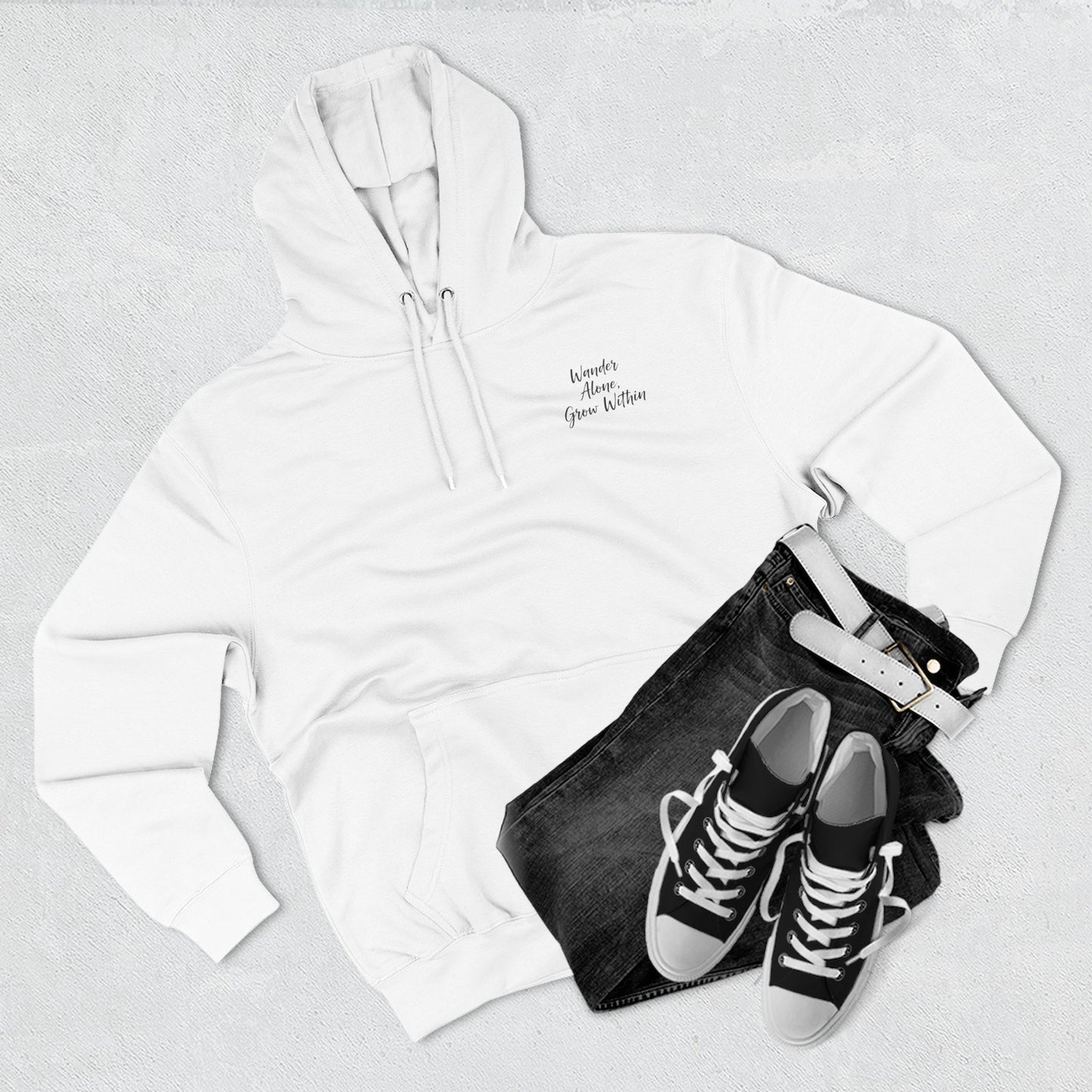Wander Alone, Grow Within - Fleece Hoodie