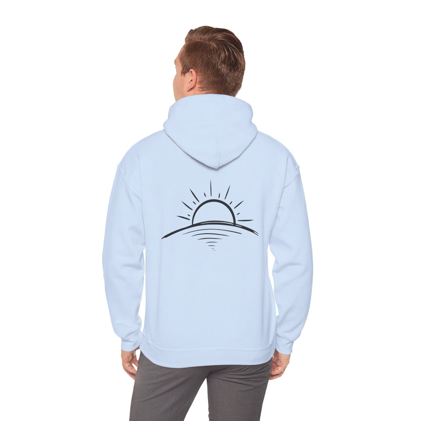 Peace is Power – Minimal Mountain Sunrise Hoodie