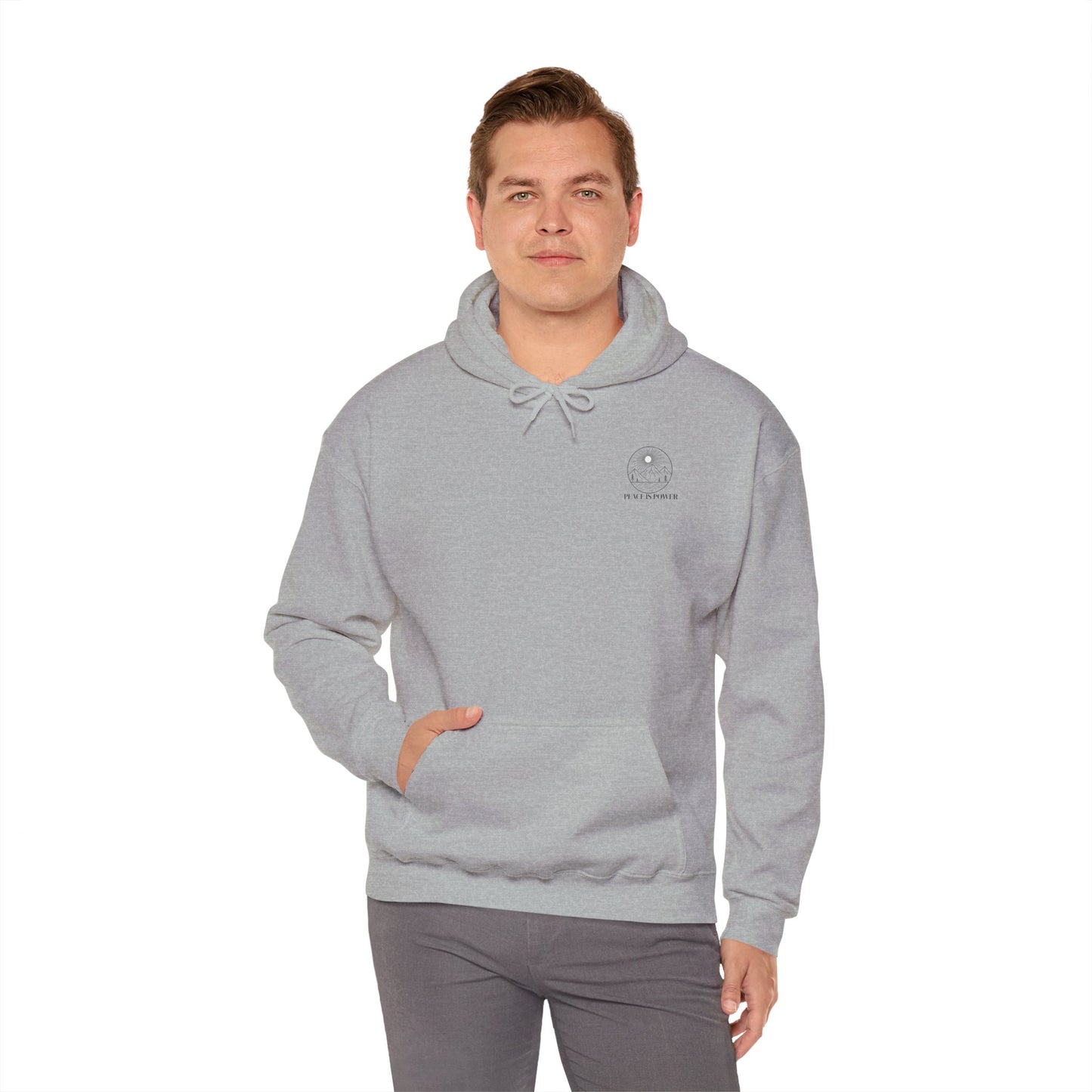 Peace is Power – Minimal Mountain Sunrise Hoodie