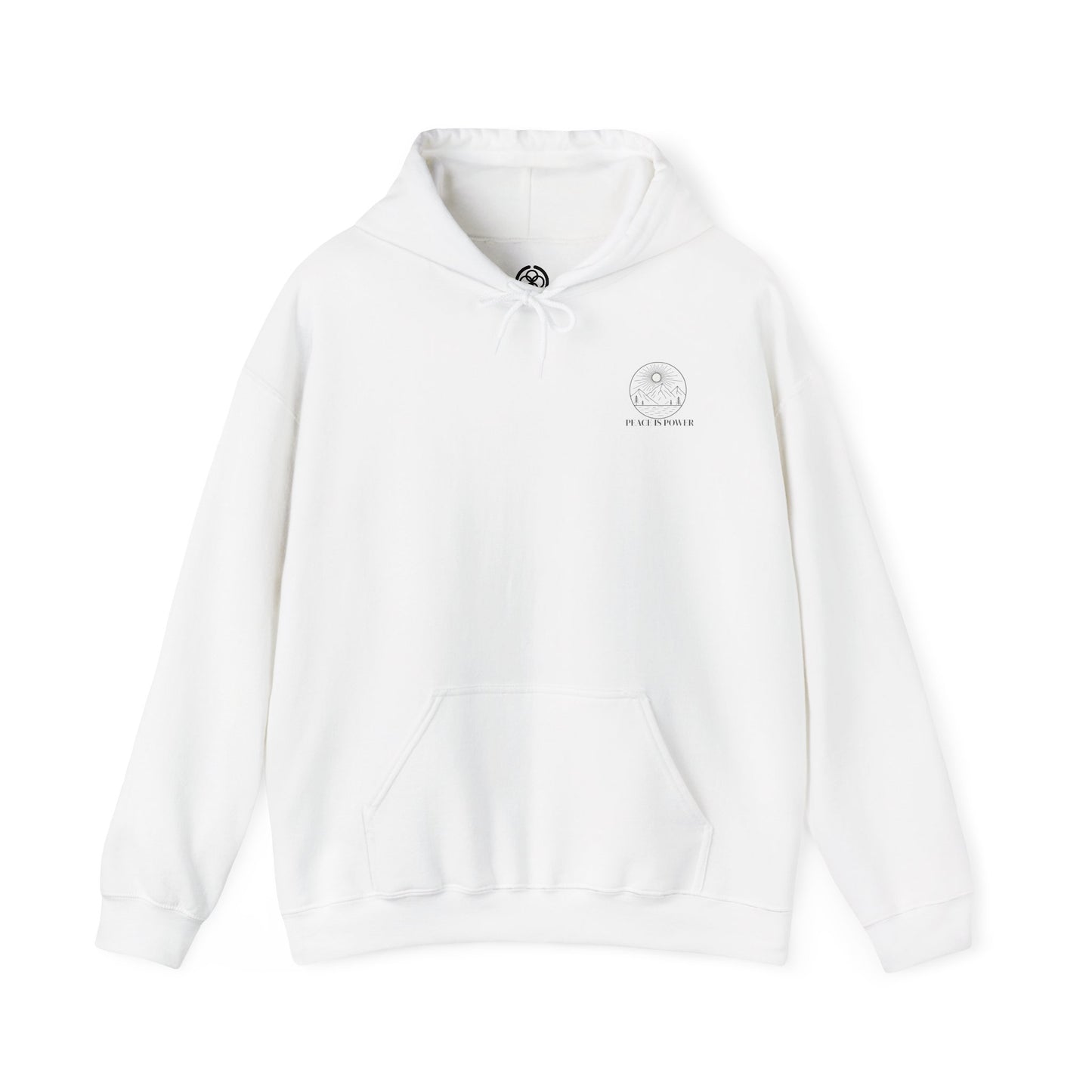 Peace is Power – Minimal Mountain Sunrise Hoodie