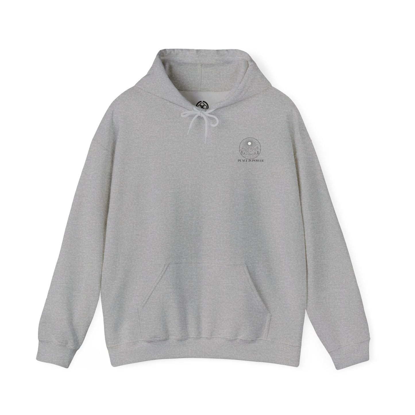 Peace is Power – Minimal Mountain Sunrise Hoodie
