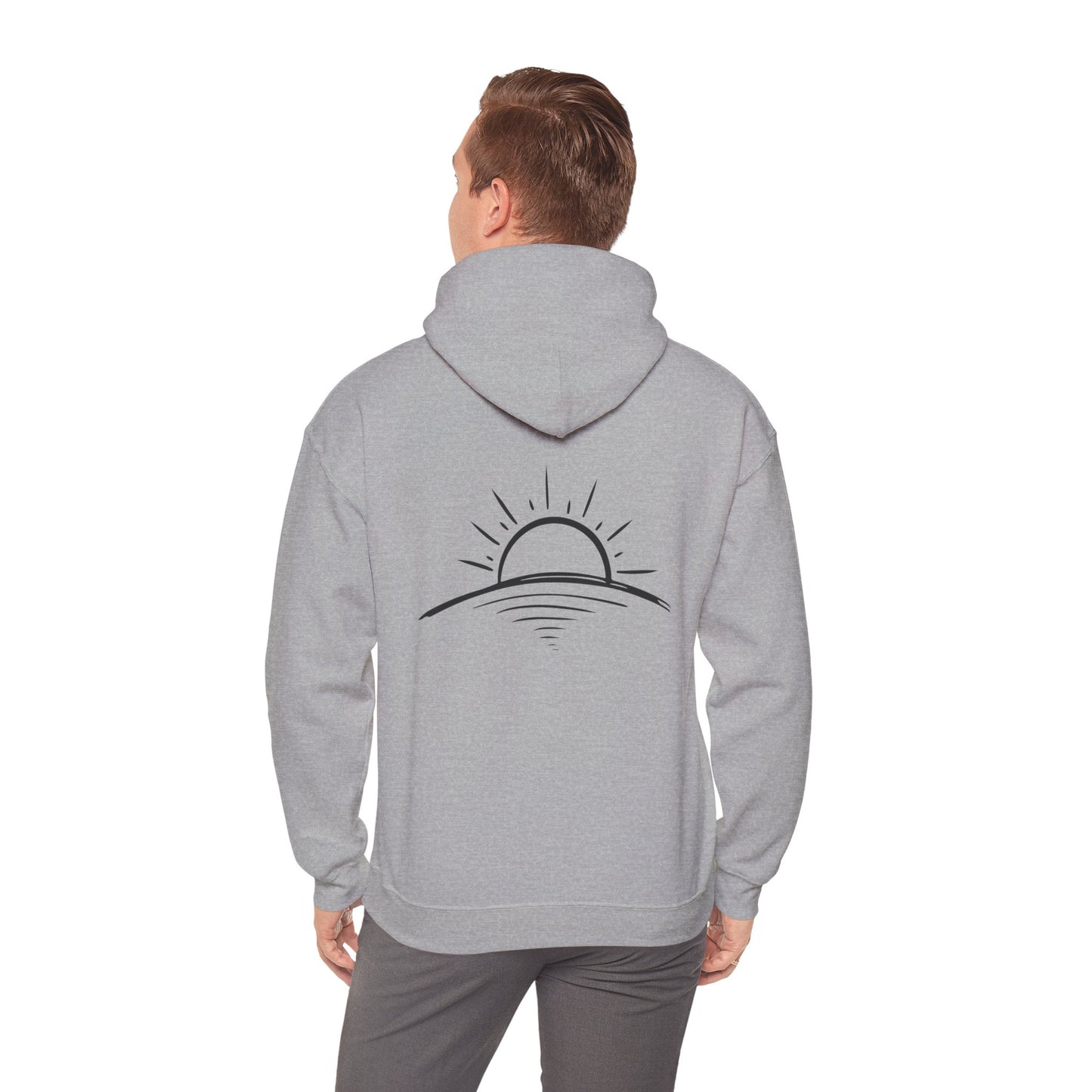 Peace is Power – Minimal Mountain Sunrise Hoodie