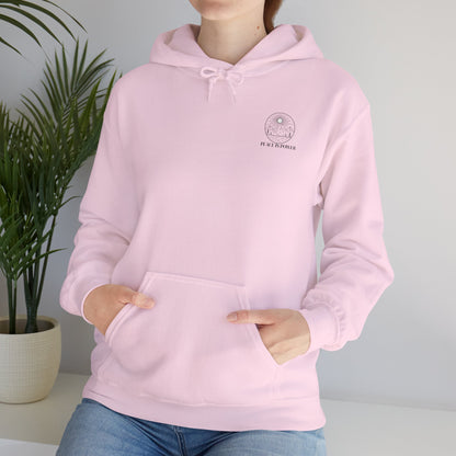 Peace is Power – Minimal Mountain Sunrise Hoodie