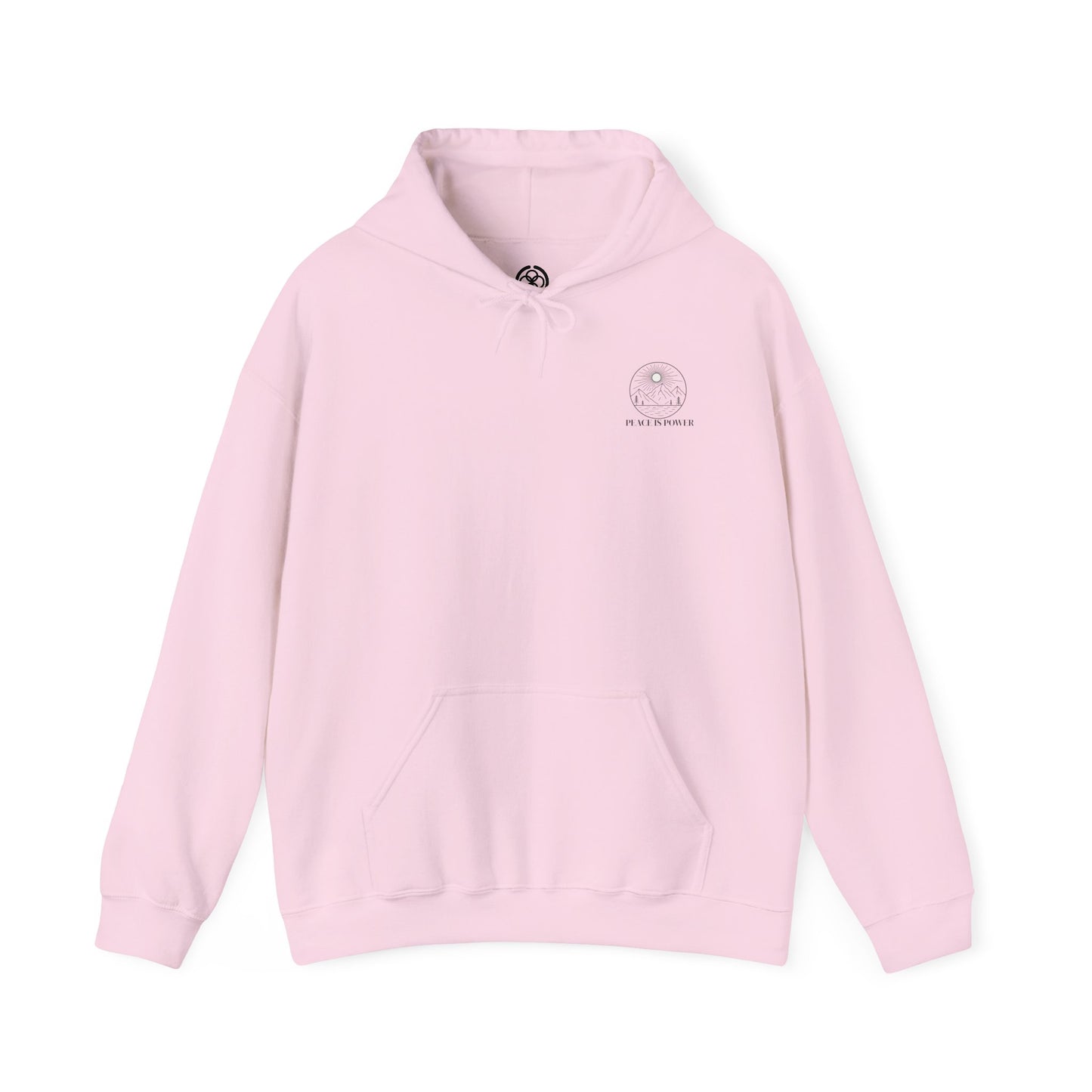 Peace is Power – Minimal Mountain Sunrise Hoodie