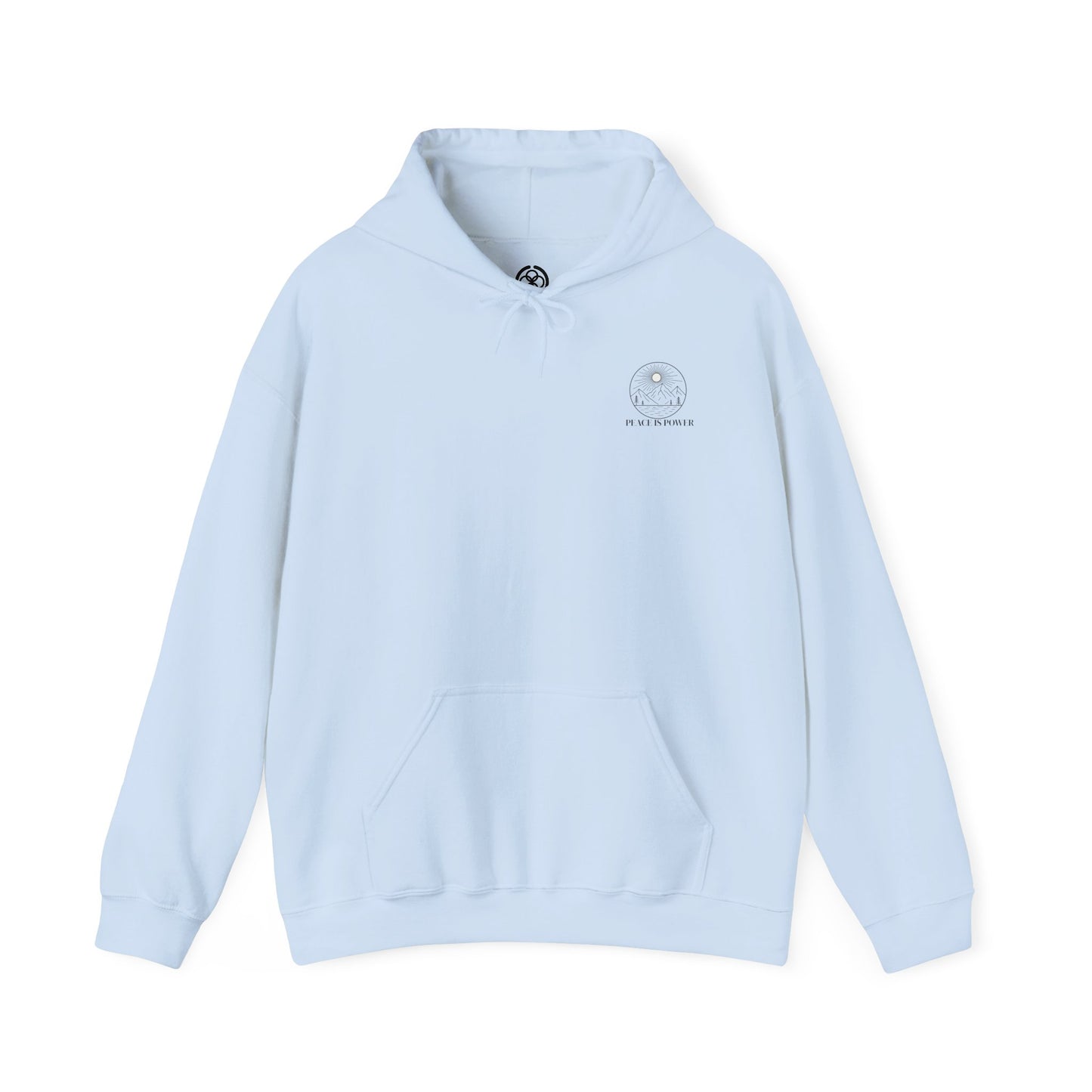 Peace is Power – Minimal Mountain Sunrise Hoodie